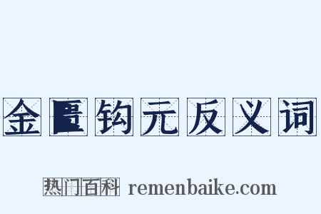 金匮钩元反义词是什么意思的图片